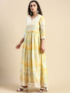 Beautiful Yellow Printed & Embroidered Kurti Set PKS05