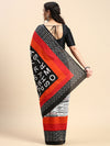Elegant Red & Black Printed Pure Cotton Saree PCS55