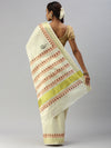 Kerala Tissue Printed Gold Jari Border Saree OKS26 Onam Collection