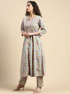 Beautiful Multi Colour Printed & Embroidered Kurti Set PKS02