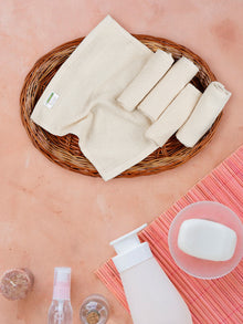  Premium Soft & Absorbent Cream Terry Face Towel FC6 ( Pack of 5 )