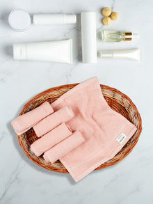  Premium Soft & Absorbent Peach Terry Face Towel FC7 ( Pack of 5 )