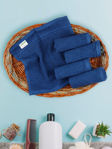  Premium Soft & Absorbent Navy Terry Face Towel FC8 ( Pack of 5 )