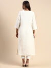 Cotton Embroidered Round Neck Straight Cut Sandal Kurti EK30