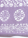 Elegant Semi Linen Flower Digital Print Lavender & White Saree SL64
