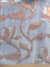 Stylish Copper Jari Grey Semi Kora Cotton Saree SK97