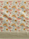 Semi Cotton Printed Saree Sandal and Pink SCS09