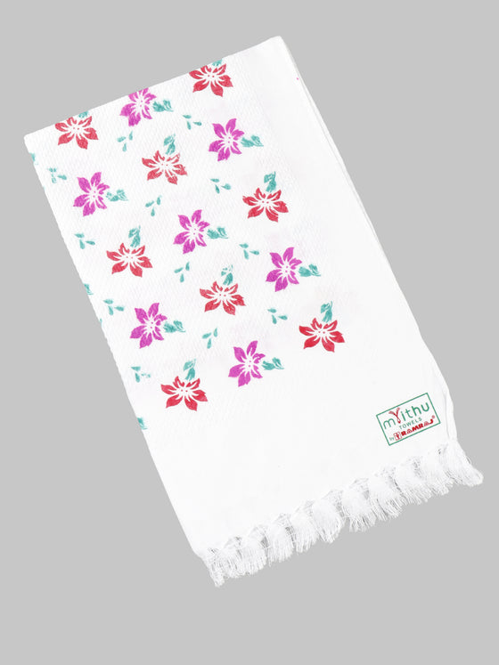Cool Touch Napkin Print Cotton Towel (4 PCs Pack)