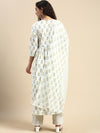 Beautiful Off White Printed & Embroidered Kurti Set PKS01