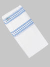 100% Cotton Checked White Bath Towel Blossom