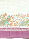 Semi Cotton Printed Saree Sandal and Purple SCS06