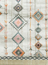 Elegant Semi Tussar Grey Embroidery Saree ST91