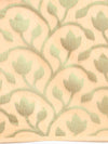 Stylish Sandal Flower Design Semi Kora Cotton Saree SK90