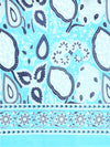 Elegant Blue & Grey Flower Printed Pure Cotton Saree PCS54