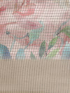 Colourful Semi Raw Silk Pink Flower Printed Saree SRS26