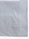 Stylish Grey Striped Design Semi Kora Cotton Saree SK87