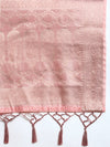 Elegant Dola Silk Pink Flower Digital Print with Jari Border Sarees DS01