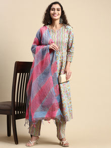  Beautiful Multi Colour Printed & Embroidered Kurti Set PKS02