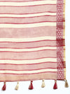 Divine Semi Linen Dark Sandal Diamond Printed Embroidery Saree SLPE02