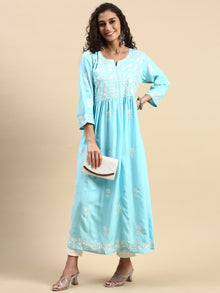  Cotton Jackuard Embroidered Umbrella Kurti EK04