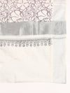 Kerala Tissue Printed Silver Jari Border Saree OKS34 Onam Collection