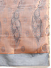 Stylish Copper Jari Grey Semi Kora Cotton Saree SK97
