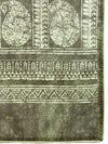 Semi Cotton Green and Sandal Flower Printed Saree SCS24