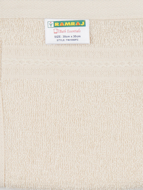 Premium Soft & Absorbent Cream Terry Face Towel FC6 ( Pack of 5 )