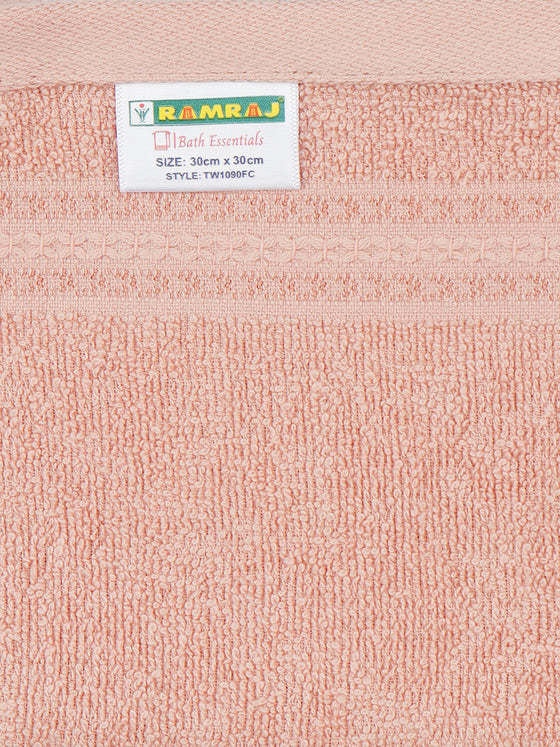 Premium Soft & Absorbent Peach Terry Face Towel FC7 ( Pack of 5 )