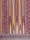 Semi Tussar Purple & Sandal Flower Embroidery Saree ST93