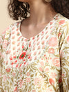 Beautiful Sandal with Green Printed & Embroidered Kurti Set PKS08