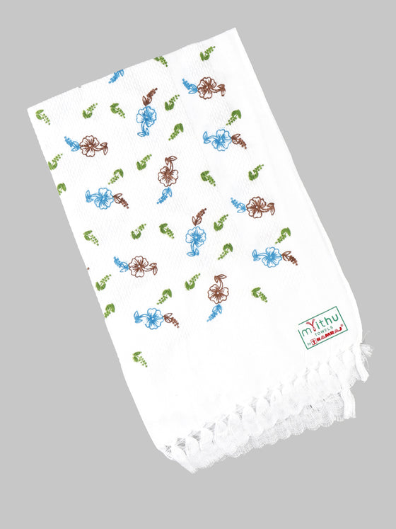 Cool Touch Napkin Print Cotton Towel (4 PCs Pack)