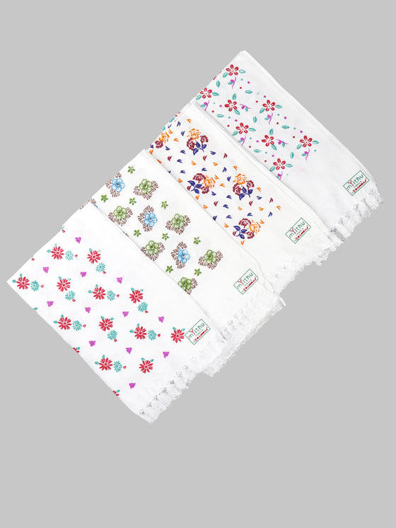 Cool Touch Napkin Print Cotton Towel (4 PCs Pack)