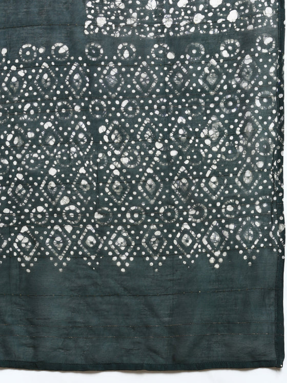 Elegant Green & White Printed Kurti Set EK18