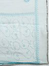 Beautiful Sky Blue with White Printed & Embroidered Kurti Set PKS04