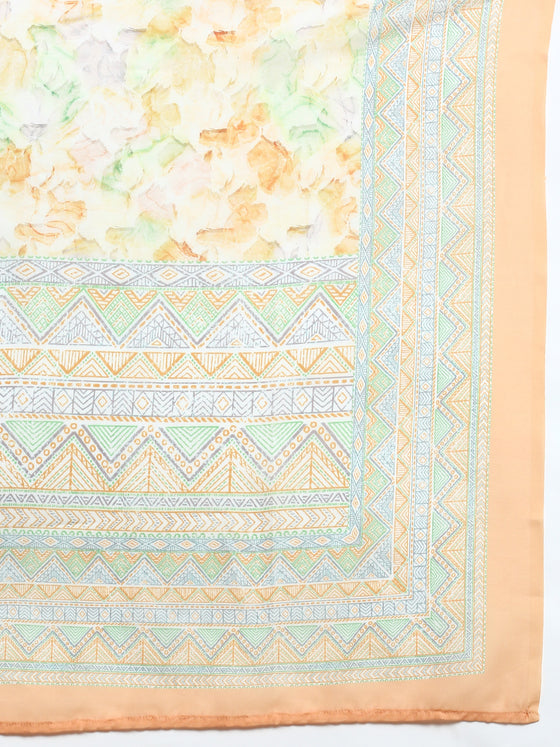 Beautiful Yellow Printed & Embroidered Kurti Set PKS05