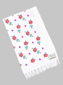  Cool Touch Napkin Print Cotton Towel (4 PCs Pack)