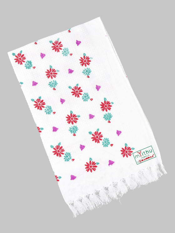 Cool Touch Napkin Print Cotton Towel (4 PCs Pack)