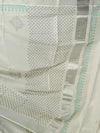 Womens Kerala Tissue Printed Silver Jari Border Saree OKS28 Onam Collection