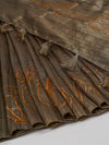 Bhagalpuri Jute Embroidery Saree Grey BJS35