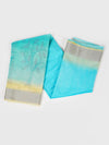 Bhagalpuri Jute Flower Design Printed Blue Saree BJS43