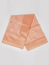 Stylish Light Orange & Pink Semi Kora Cotton Saree SK77