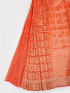 Semi Kora Cotton Orange Colour Saree SK68