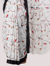 Cotton Printed White & Black Saree CPS04