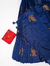 Bhagalpuri Jute Embroidery Saree Navy BJS38