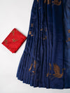 Bhagalpuri Jute Embroidery Saree Navy BJS38