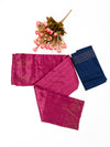 Bhagalpuri Jute Embroidery Saree Purple BJS33