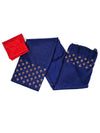 Semi Tussar Flower Embroidery Navy Colour Saree ST82