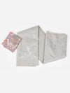 Womens Bhagalpuri Jute Flower Embroidery Saree Grey BJS27