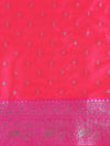 Women Pink & Grey Floral Printed Dola Silk Saree DSP02